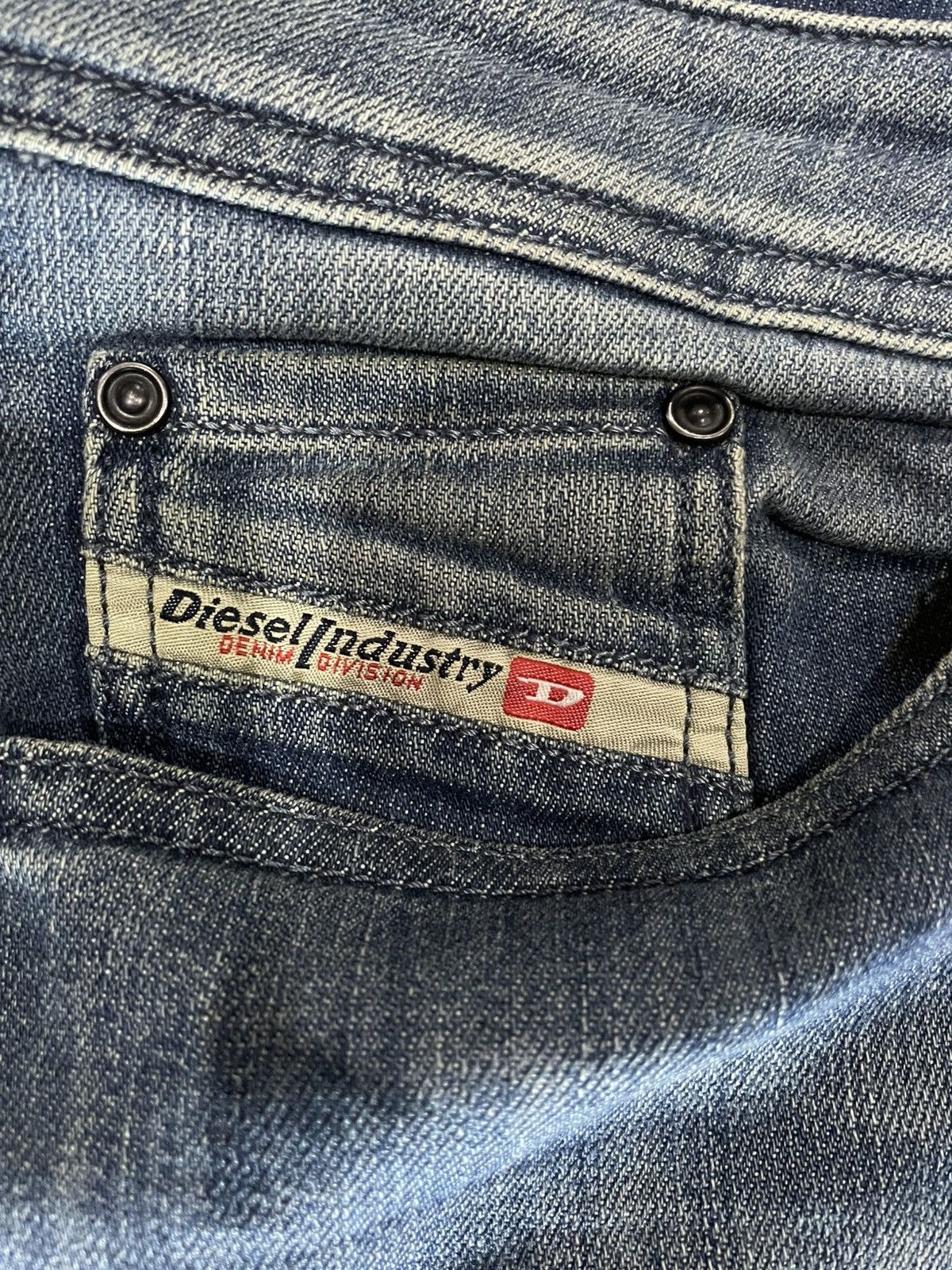 Diesel Vintage Mudwash Faded Regular Straight Dark Blue Jeans Size US 36 / EU 52 - 6 Thumbnail