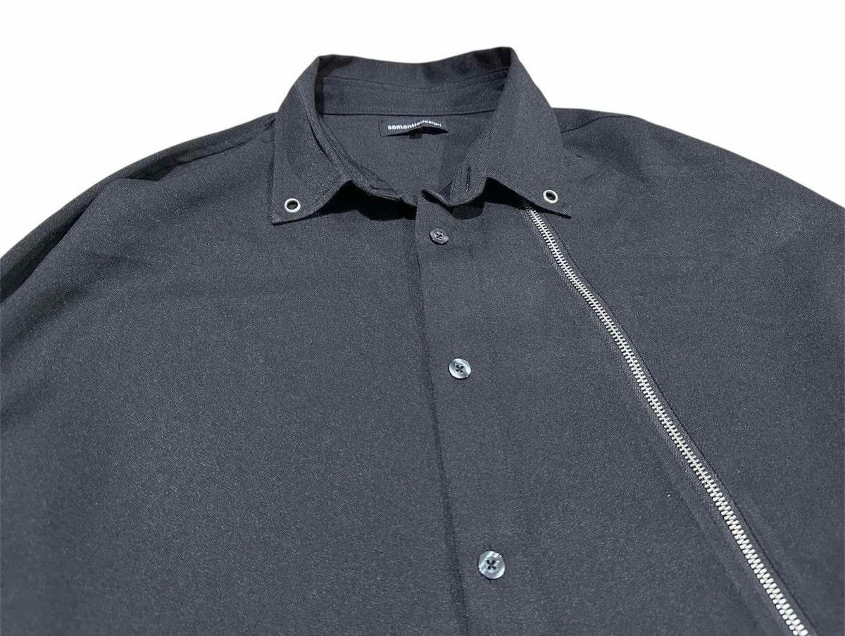 semanticdesign 🔥Rare Semantic Design Diagonal Zipper Shirt Black Goth Punk Size US L / EU 52-54 / 3 - 5 Thumbnail