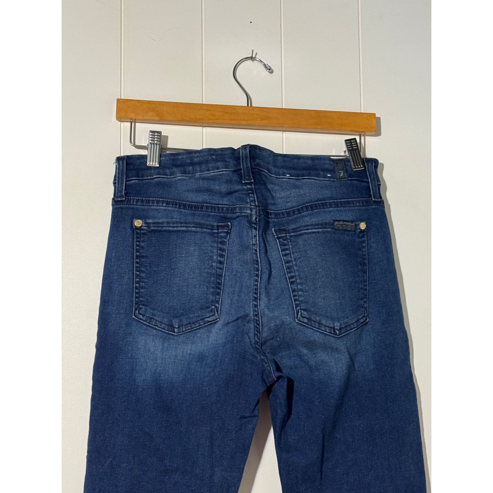 Seven 7 Seven7 · Size 30 · Blue Denim Mid-Rise Skinny Jeans Size 30" / US 8 / IT 44 - 5 Thumbnail
