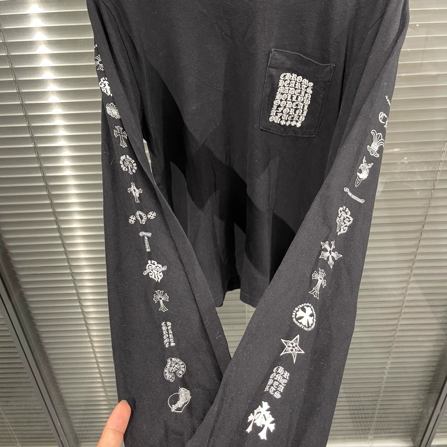 Chrome Hearts Chrome Hearts Pocket Sanskrit Print Long Sleeve M Size US M / EU 48-50 / 2 - 5 Thumbnail