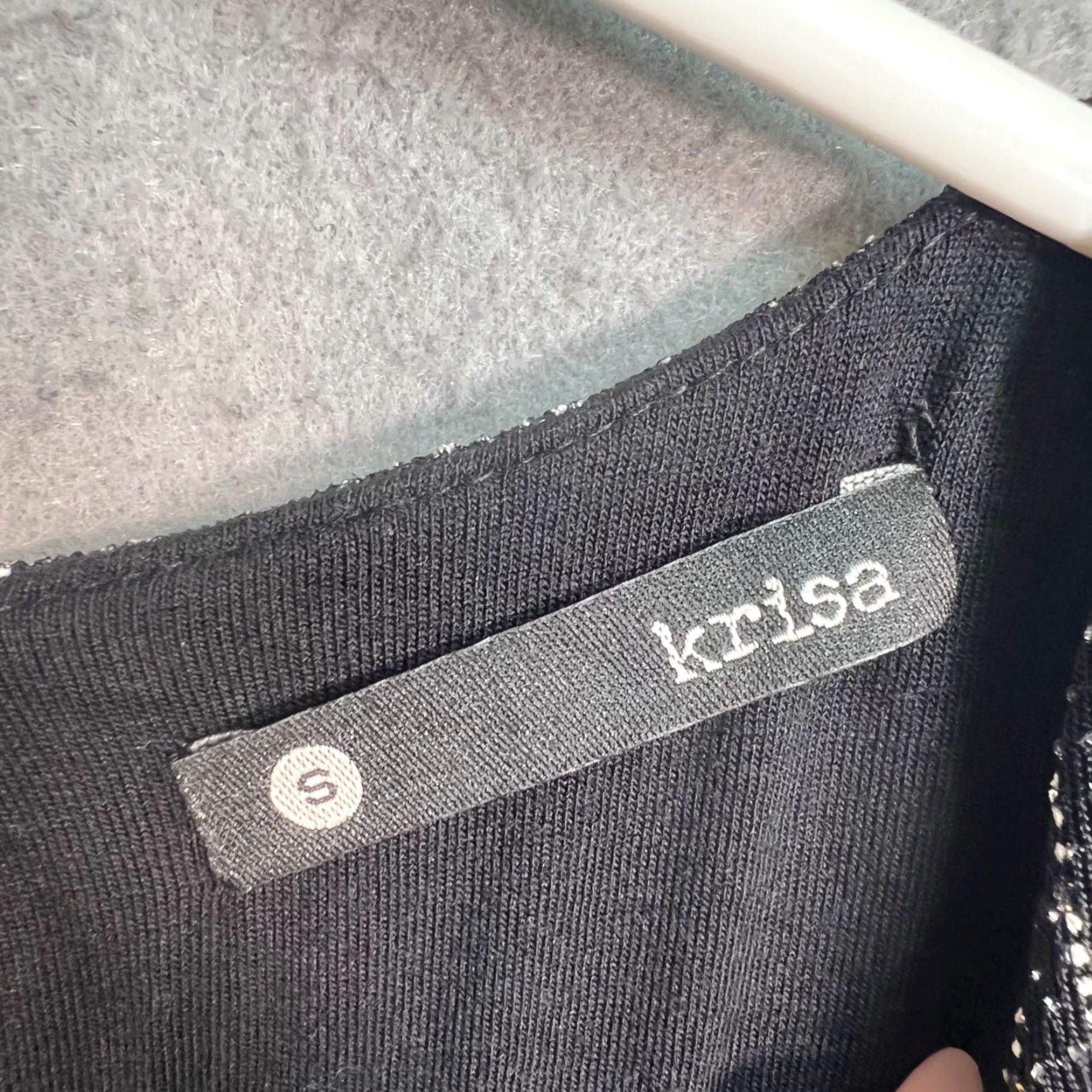Krisa VINTAGE Krisa Black & White Striped Long Sleeve Ruched Dress Shirt Womens S Black Striped Knee Length Knitted Nylon Polyester 90s Dress Size S / US 4 / IT 40 - 3 Thumbnail