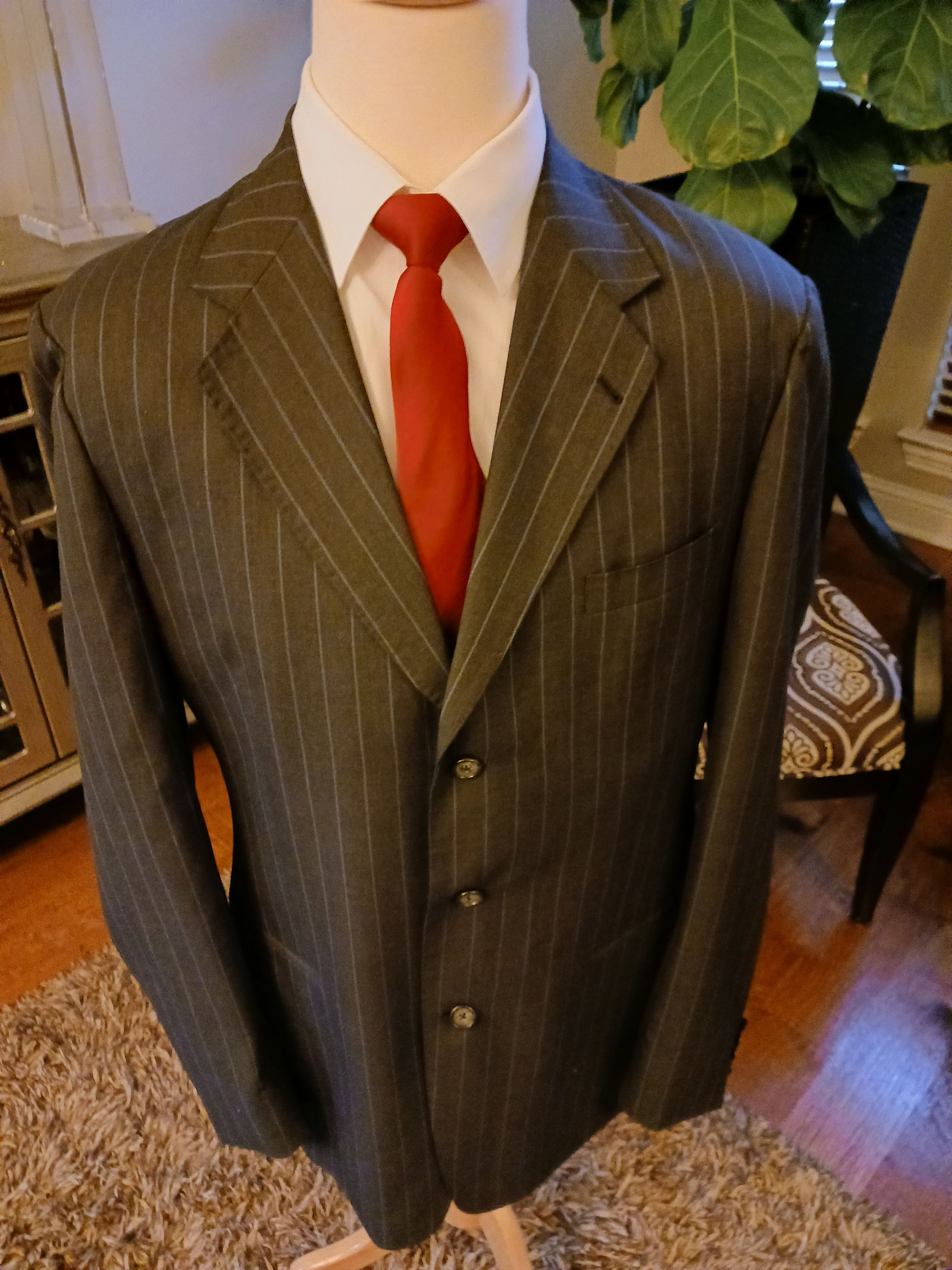 Vintage Vintage Custom Made 100% Wool Suit Jacket Size 42L - 1 Thumbnail