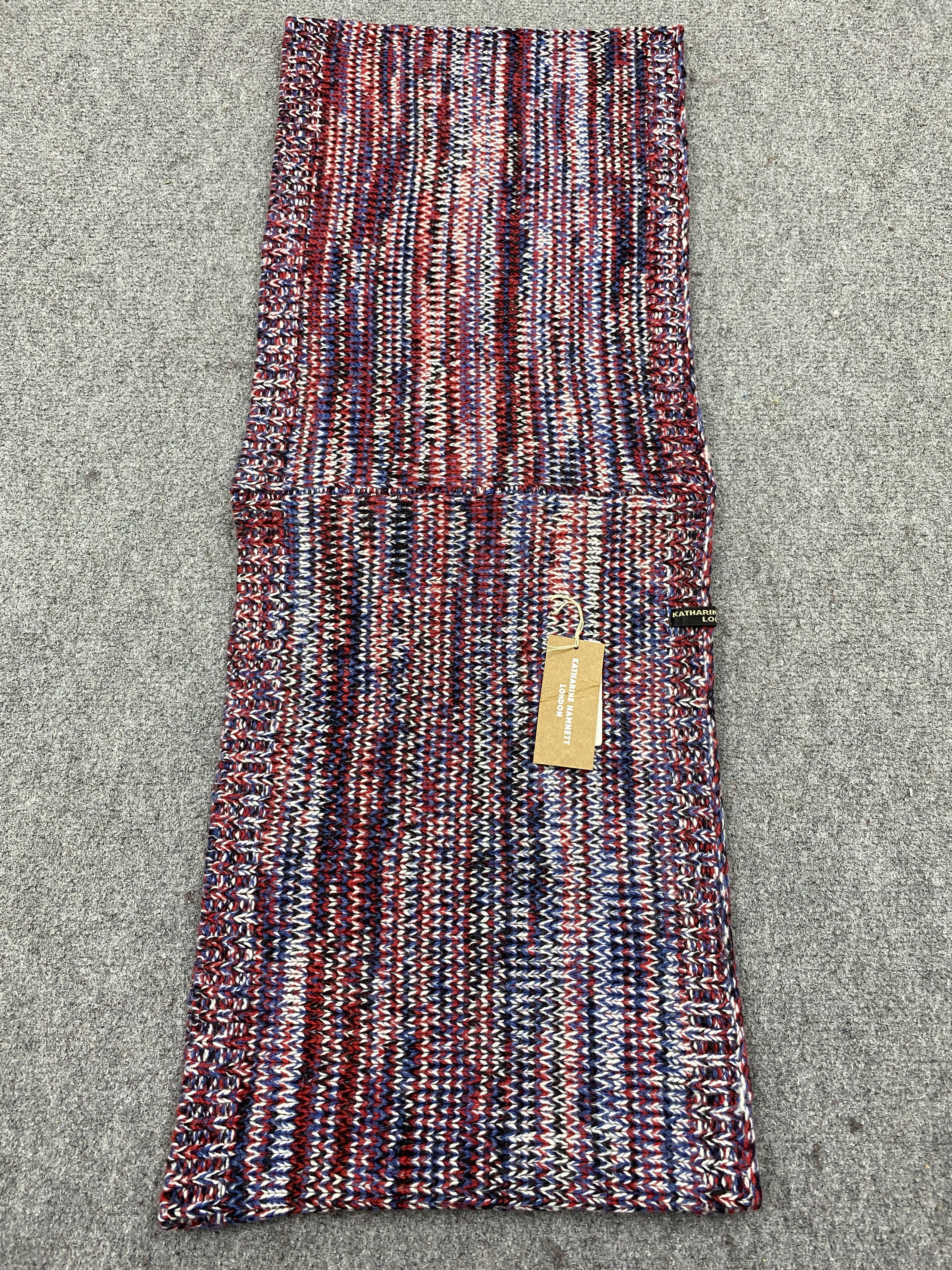 Katharine Hamnett London Vintage Katharine Hamnett Scarf Muffler Wool Knitted SC0255 Size ONE SIZE - 2 Thumbnail