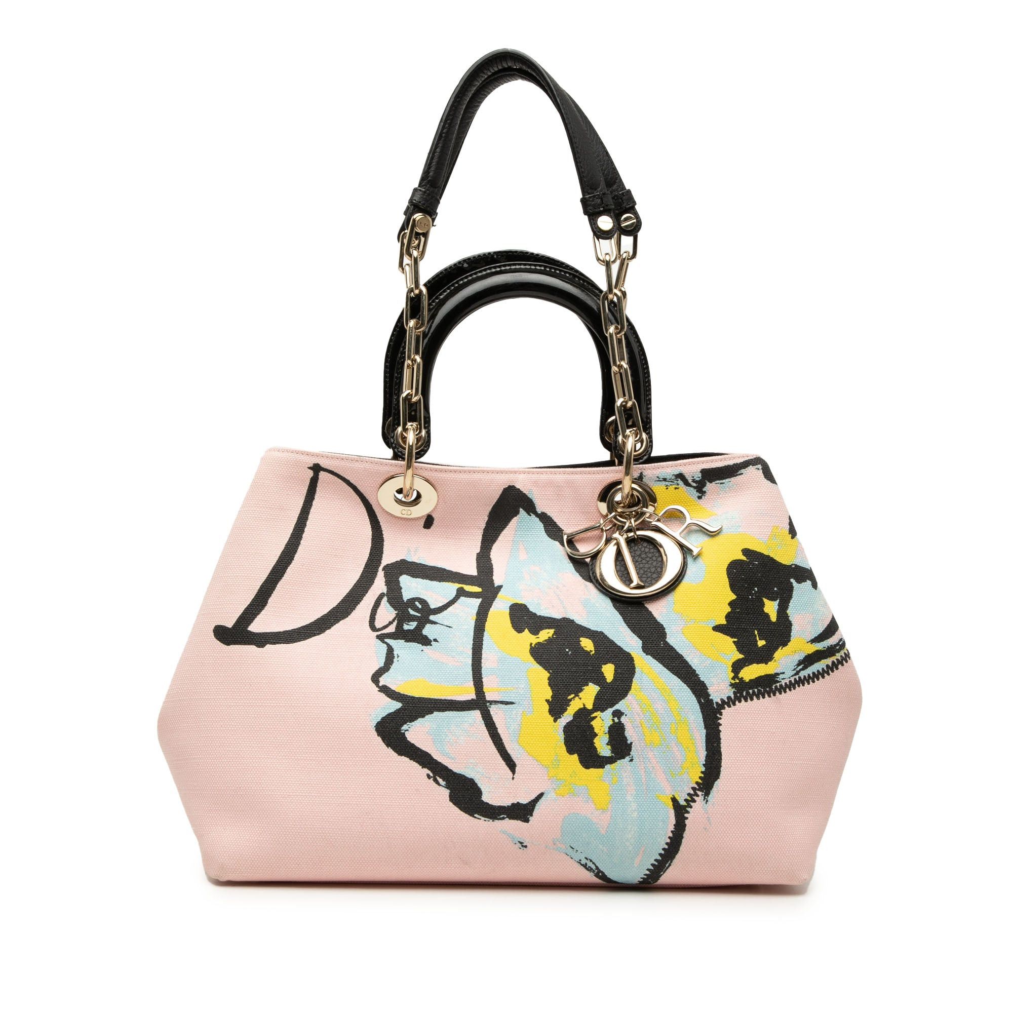 Dior Limited Edition Medium Canvas Floral Printed Diorissimo Satchel Size ONE SIZE - 1 Thumbnail