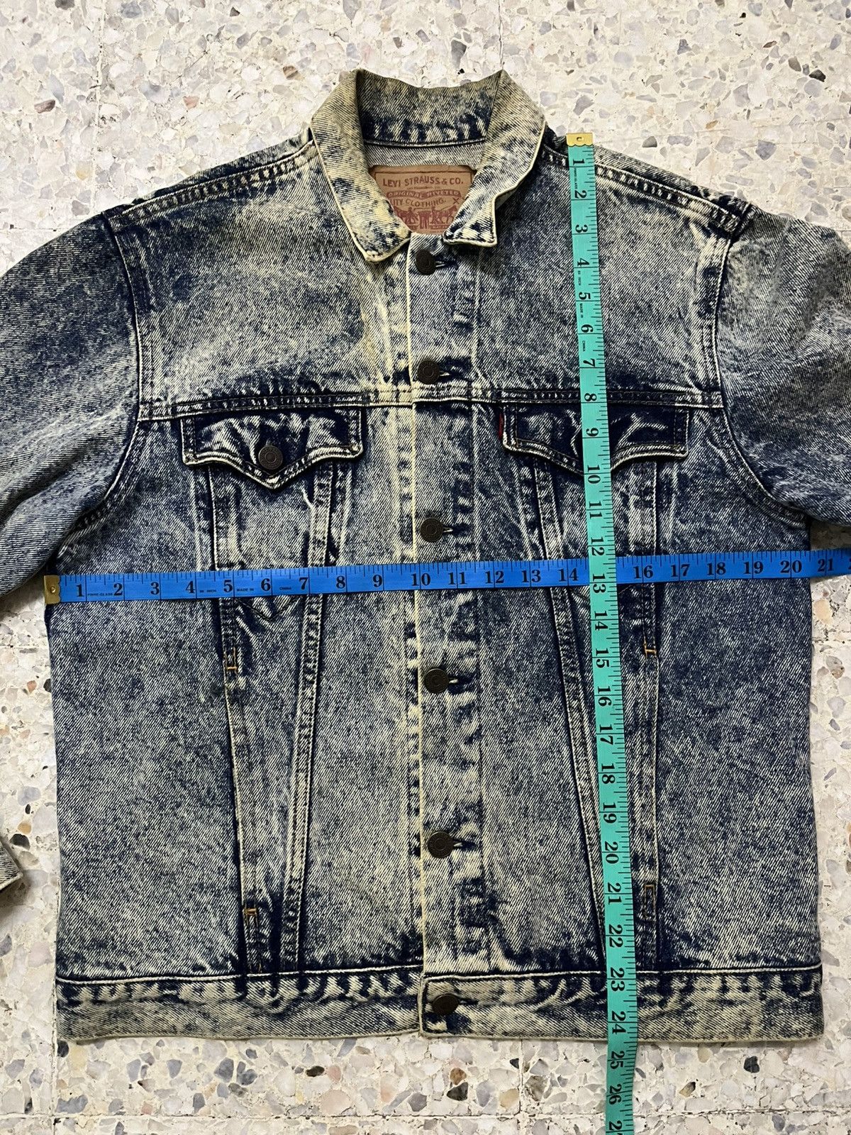 Levi's Vtg 80s Levi’s 70610 Acid Wash Trucker Jacket Size US M / EU 48-50 / 2 - 15 Thumbnail
