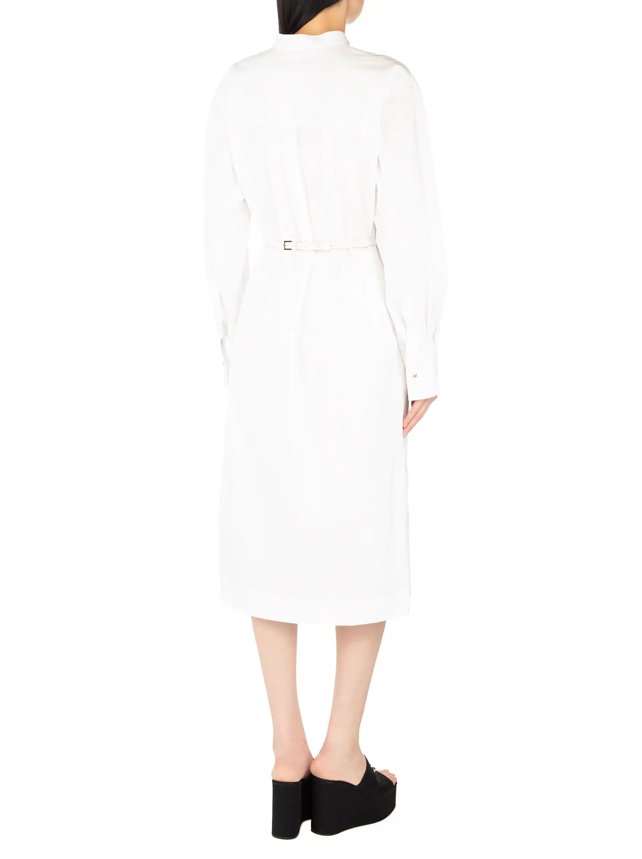 Gucci o1B3y1r0526 Cotton Poplin Shirt Dress in White Size S / US 4 / IT 40 - 4 Thumbnail