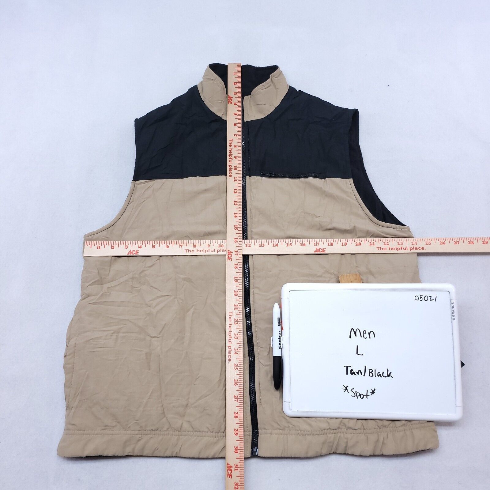 Consensus Sportswear Consensus Outdoor Jacket Vest Mens Size Large L Beige Black Size US L / EU 52-54 / 3 - 6 Thumbnail
