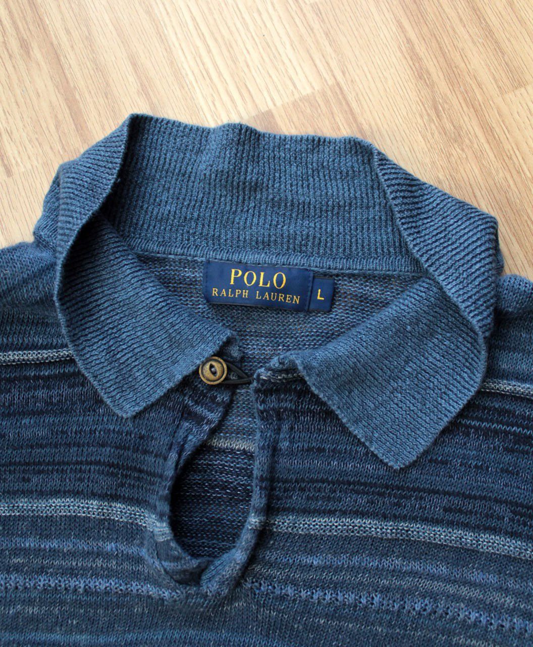 Vintage 🔥 Polo Ralph Lauren Loose Knit Linen Sweater Chief Keef Y2K Size US L / EU 52-54 / 3 - 3 Thumbnail