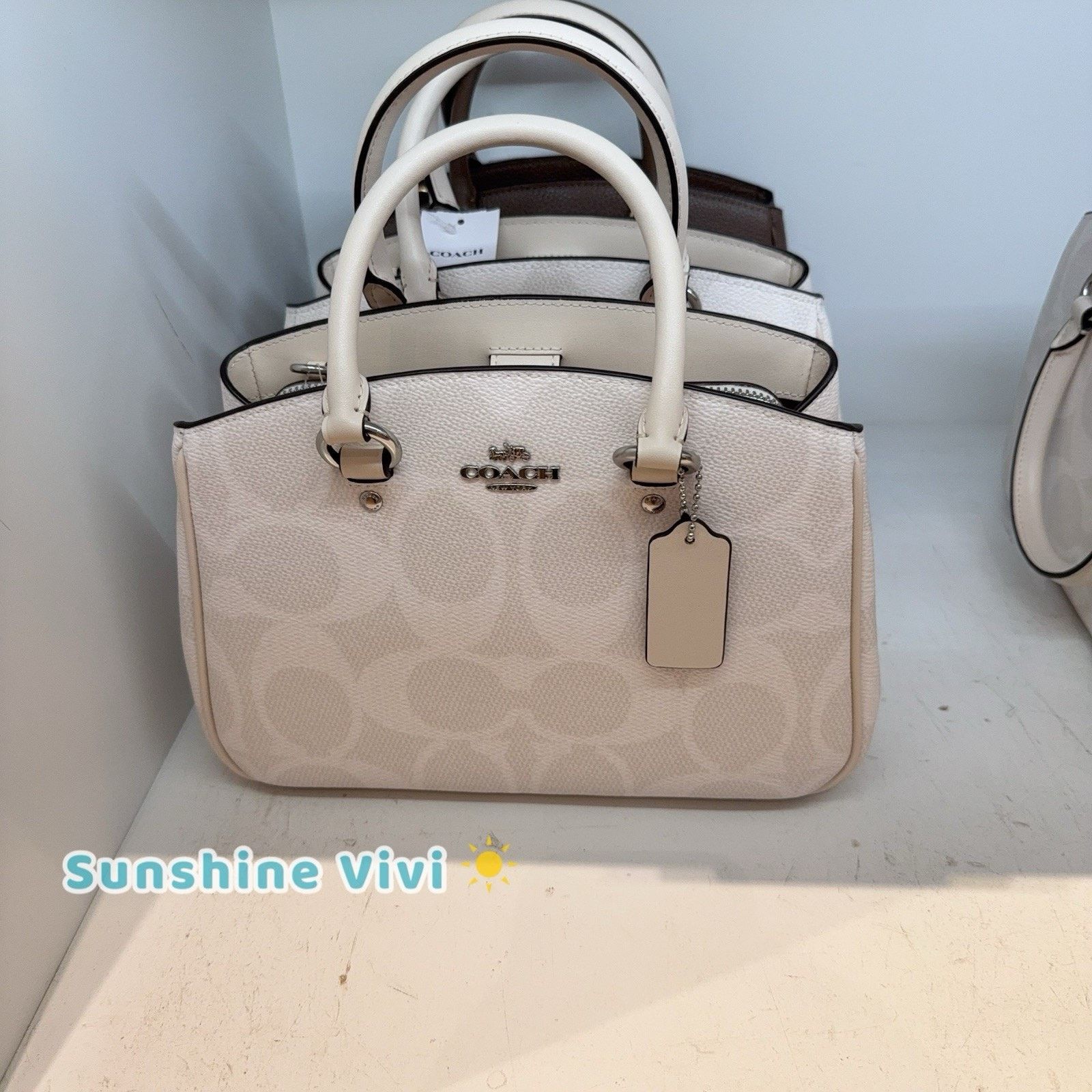 Coach NWT Coach Savannah Small Carryall Satchel Bag CAL53 Chalk Size ONE SIZE - 6 Thumbnail