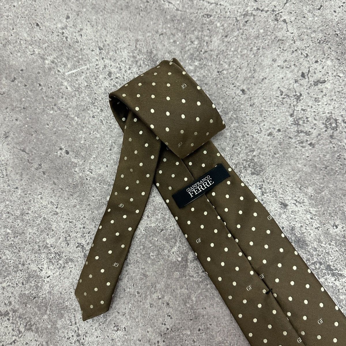 Gianfranco Ferre Vintage 90s Gianfranco Ferre Dot monogram silk tie luxury Size ONE SIZE - 4 Thumbnail