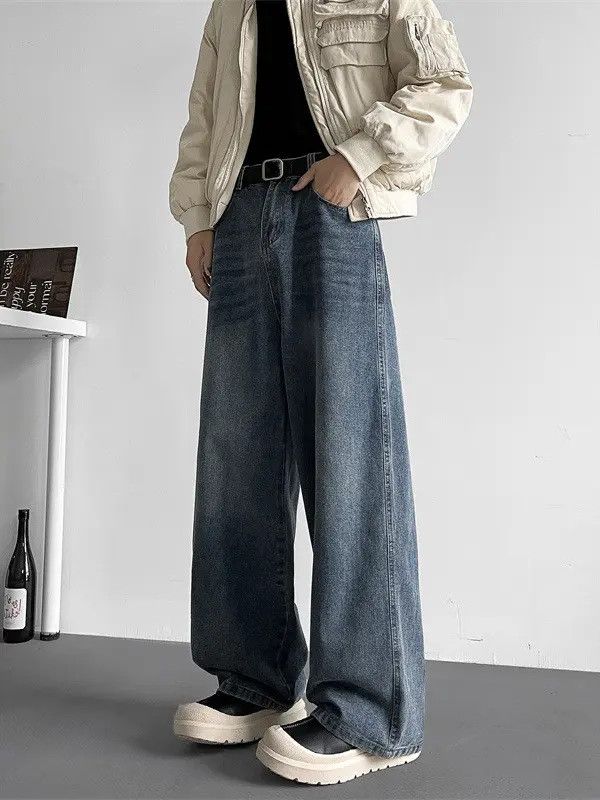 Japanese Brand × Jean Retro loose wide leg slightly flared jeans Size US 32 / EU 48 - 2 Thumbnail