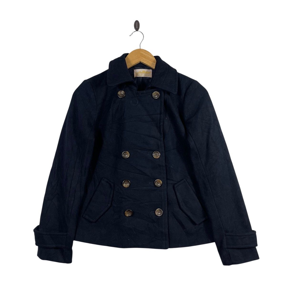 Vintage Vintage Spanish Harem Navy Wool Peacoat Double Breasted Size S / US 4 / IT 40 - 1 Thumbnail