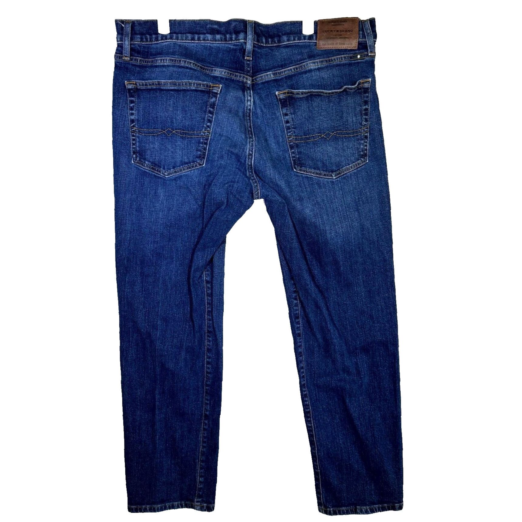 Lucky Brand Lucky Brand 221 Straight Jeans Men 38x30 Denim Blue Medium Wash Stretch Regular Fit Size US 38 / EU 54 - 2 Thumbnail