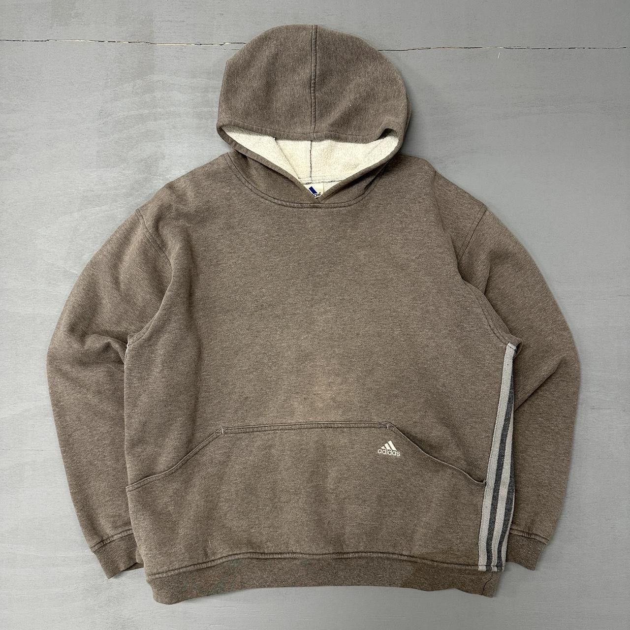 Adidas Y2K Adidas Faded Brown Hoodie Sweatshirt Men’s Small Size US S / EU 44-46 / 1 - 1 Thumbnail