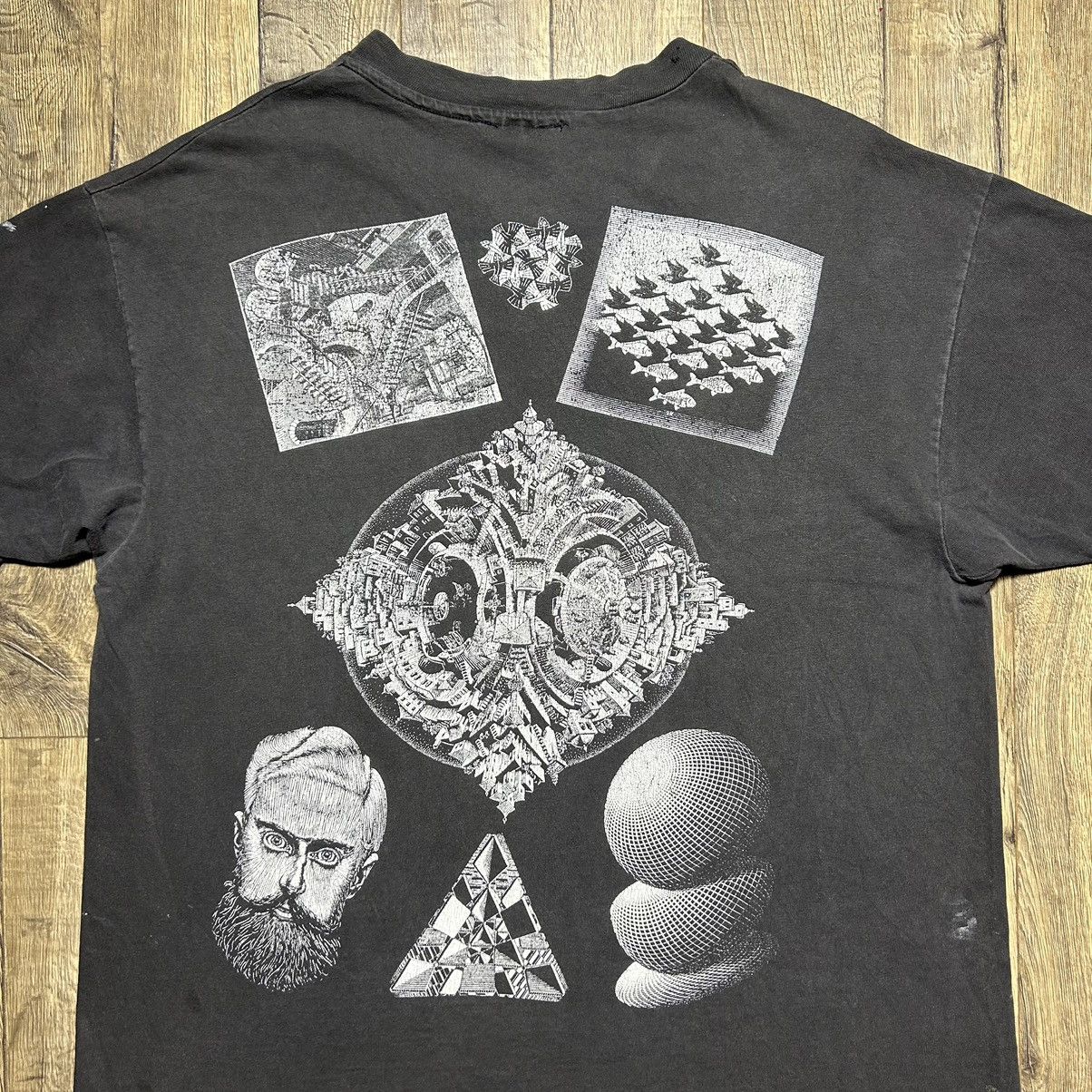 Vintage Vintage MC Escher Shirt Mens XL Black 1991 All Over Print Size US XL / EU 56 / 4 - 6 Thumbnail