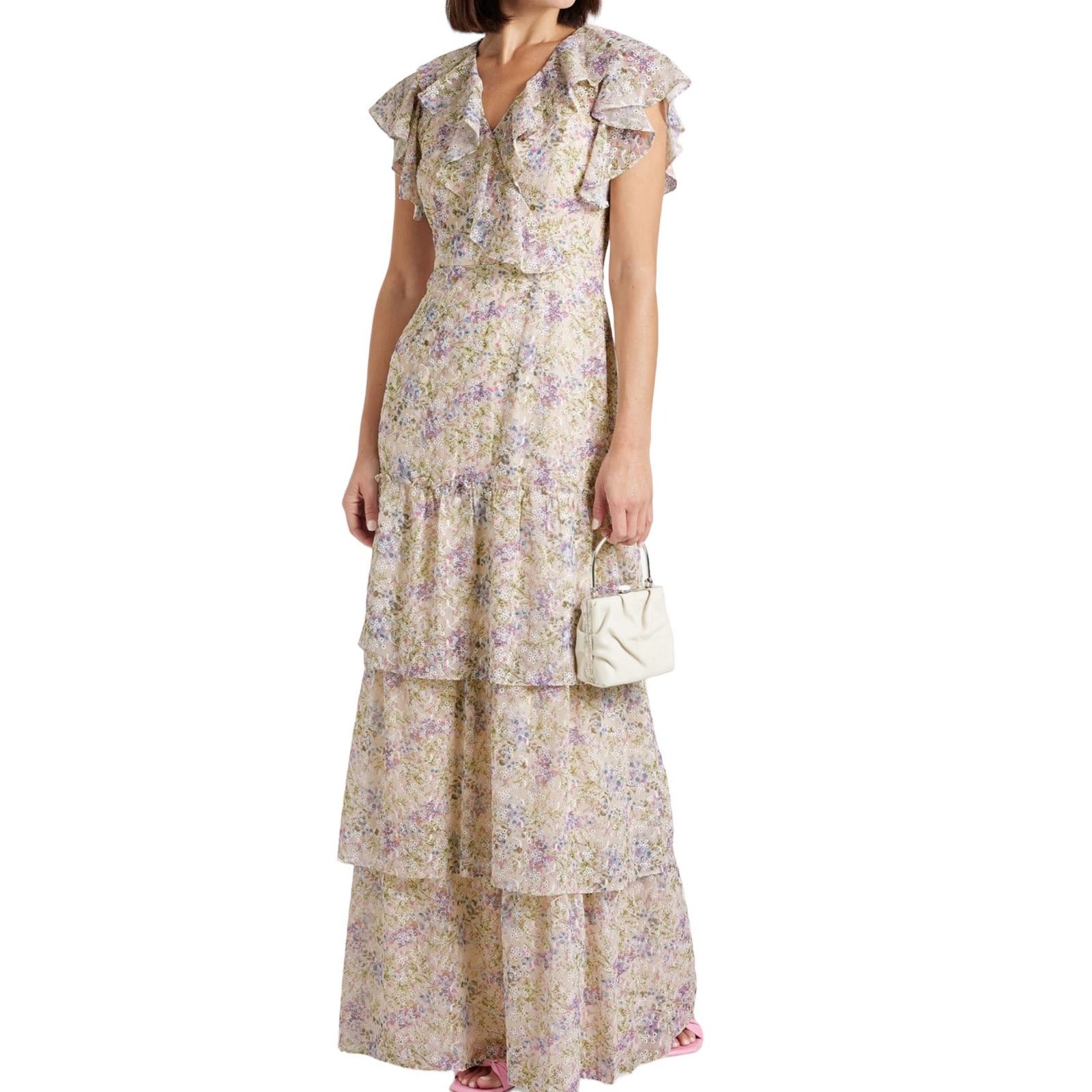Other MIKAEL AGHAL Tiered Floral Embroderie Maxi Dress Size 8 NWT Size M / US 6-8 / IT 42-44 - 1 Thumbnail