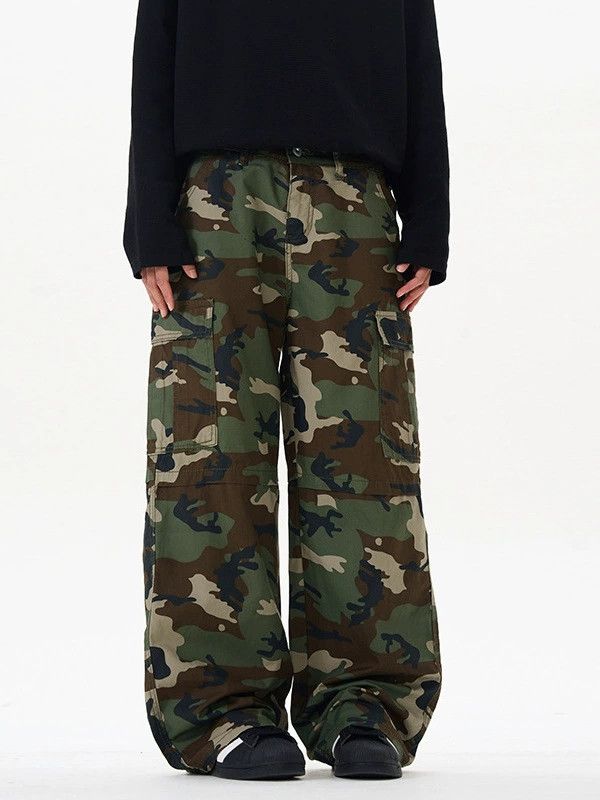 Japanese Brand × Jean American retro loose casual camouflage cargo trousers Size US 32 / EU 48 - 2 Thumbnail