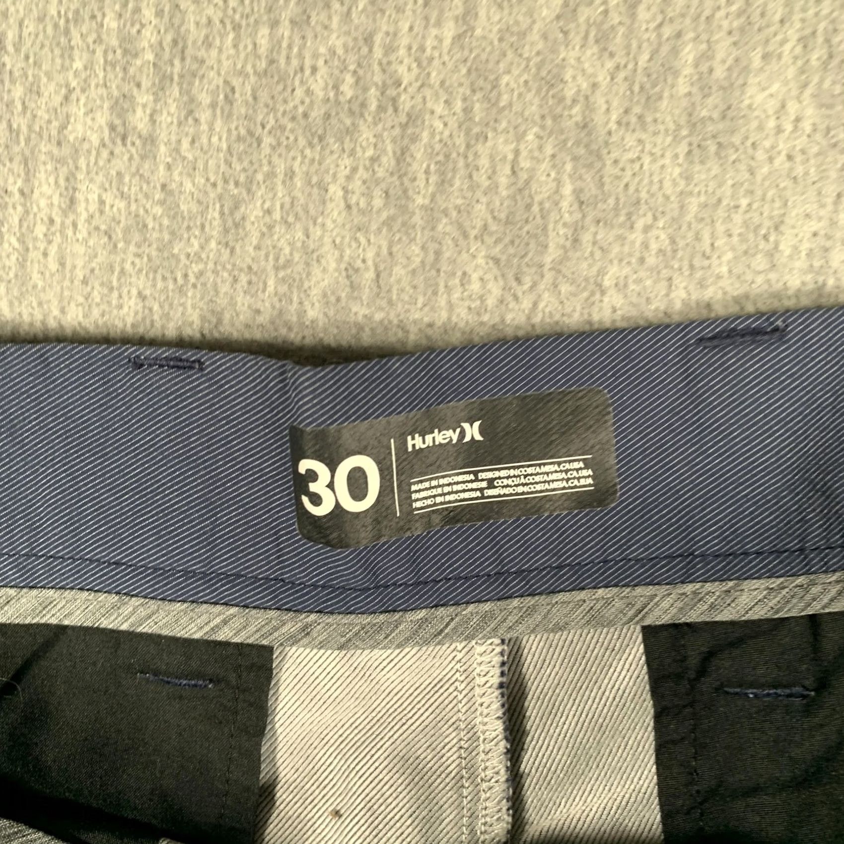 Hurley Hurley Mens Shorts 30 Navy Blue Chino Hybrid Golf Stretch Casual Nylon Blend Size US 30 / EU 46 - 4 Thumbnail
