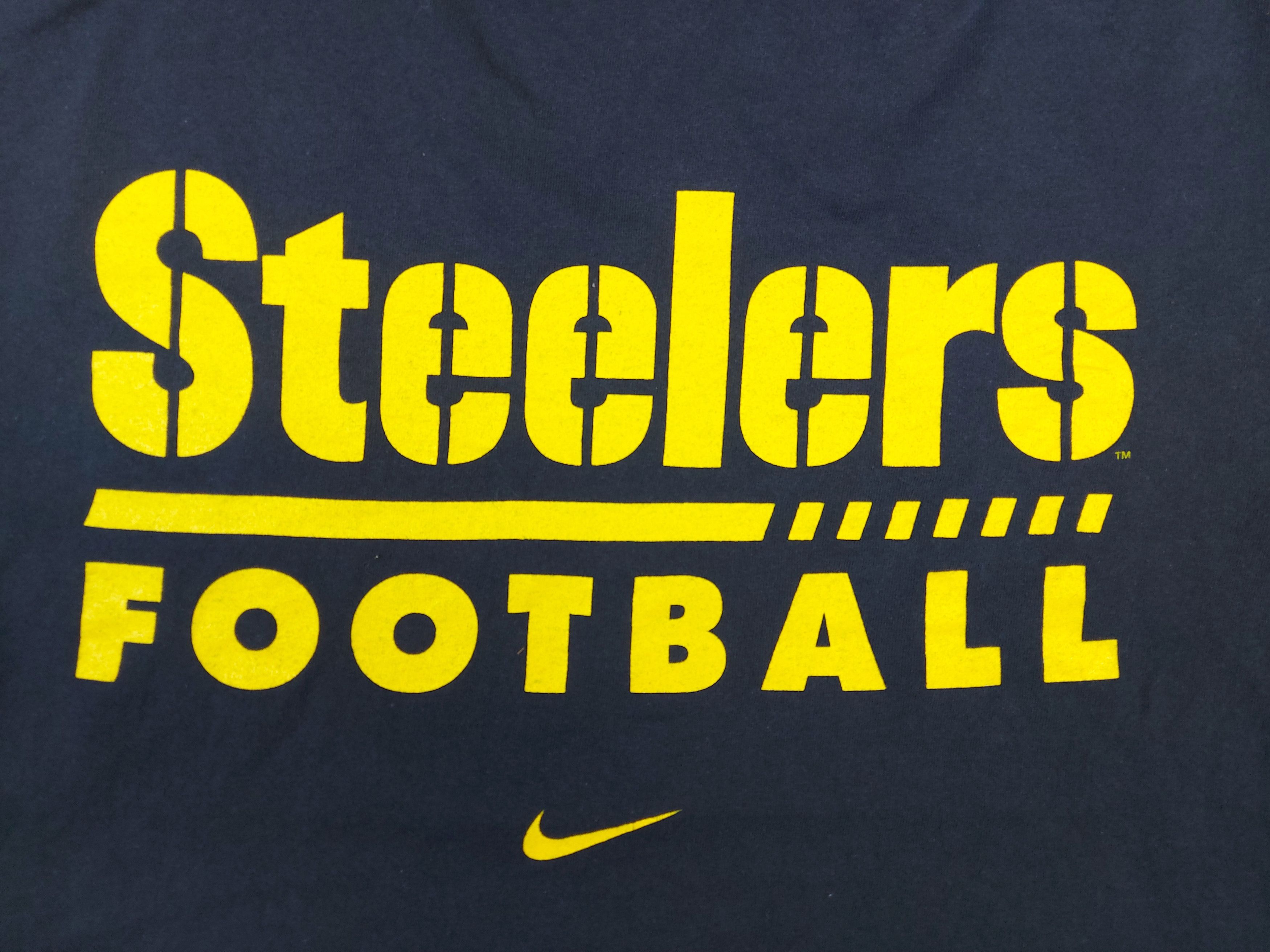 NFL × Nike × Vintage Vintage 90s Nike Pittsburgh Steelers NFL Pro Line TEE Size US M / EU 48-50 / 2 - 2 Thumbnail
