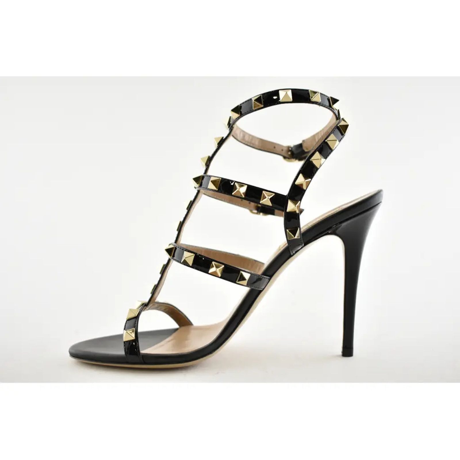 Valentino Rockstud 105 Stud Caged Ankle Strap Sandal Heel Pump 40.5 Size US 10.5 / IT 40.5 - 8 Thumbnail