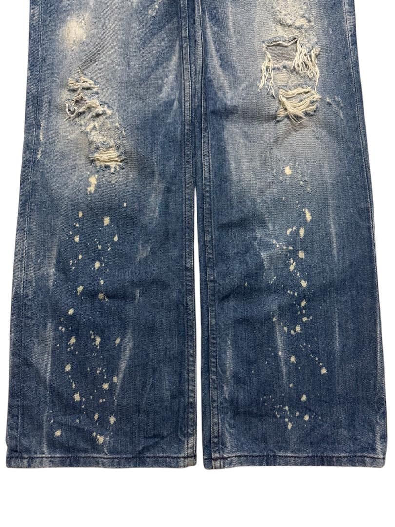 If Six Was Nine VINTAGE ARMANI EXCHANGE DESTROY SPLASHING FADED DENIM GRUNGE Size US 31 - 8 Thumbnail