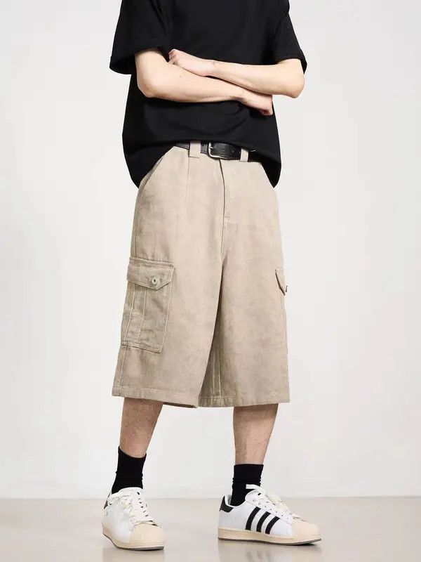 Japanese Brand VIBE Baggy cargo shorts with casual pocket design Size US 32 / EU 48 - 7 Thumbnail