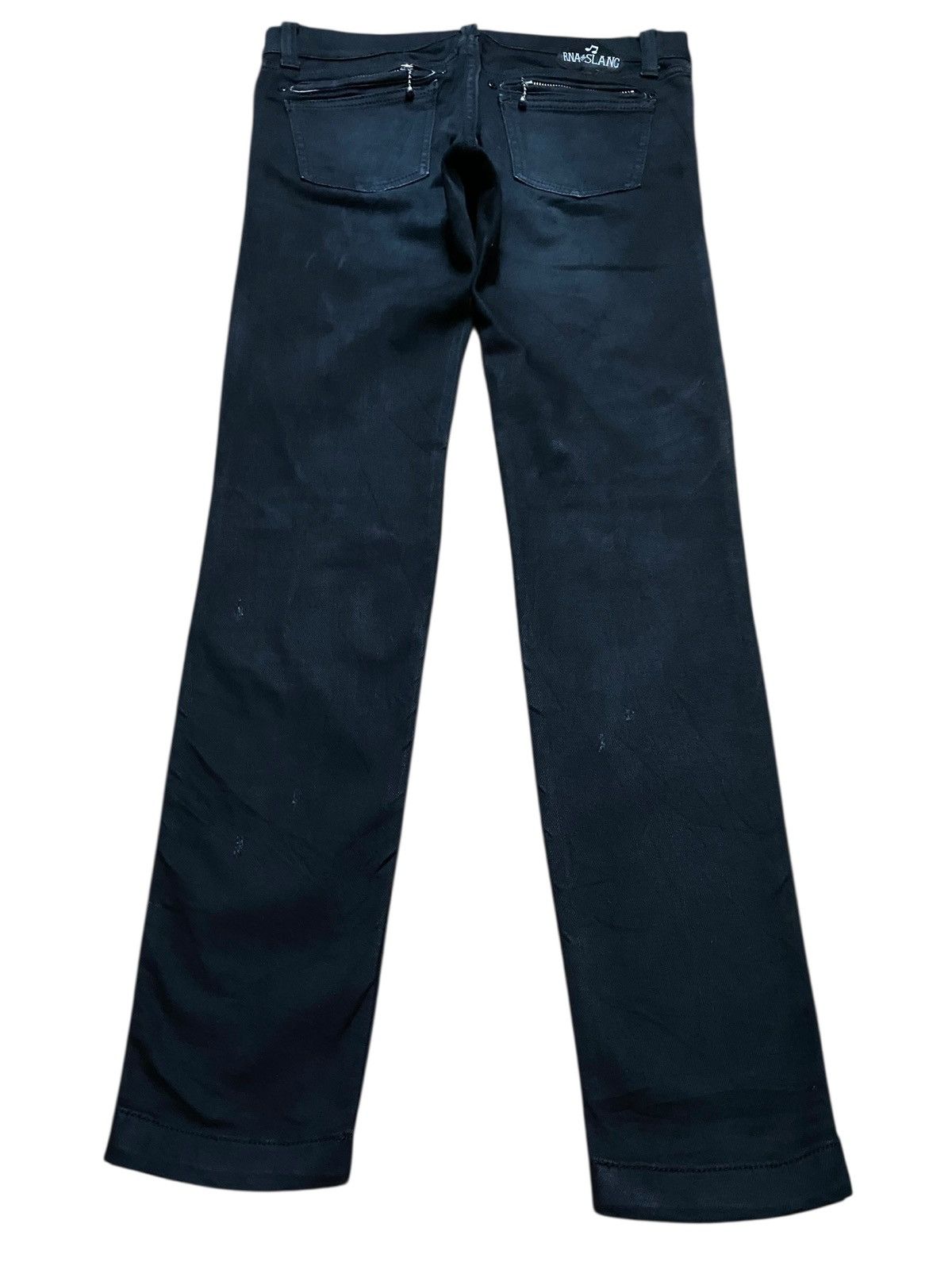 Japanese Brand Edgy Black RNA inc Ripped Ace Card Embroidery Skinny Jeans Size US 31 - 2 Thumbnail