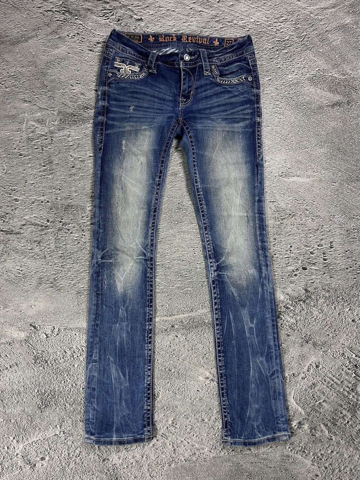 Rock Revival Rock Revival vintage rhinestone snakeskin jeans Y2K flared Size 27" / US 4 / IT 40 - 6 Thumbnail