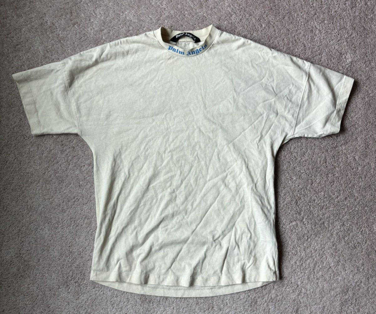 Palm Angels Palm Angels White/Blue Classic Tee Size US M / EU 48-50 / 2 - 1 Thumbnail
