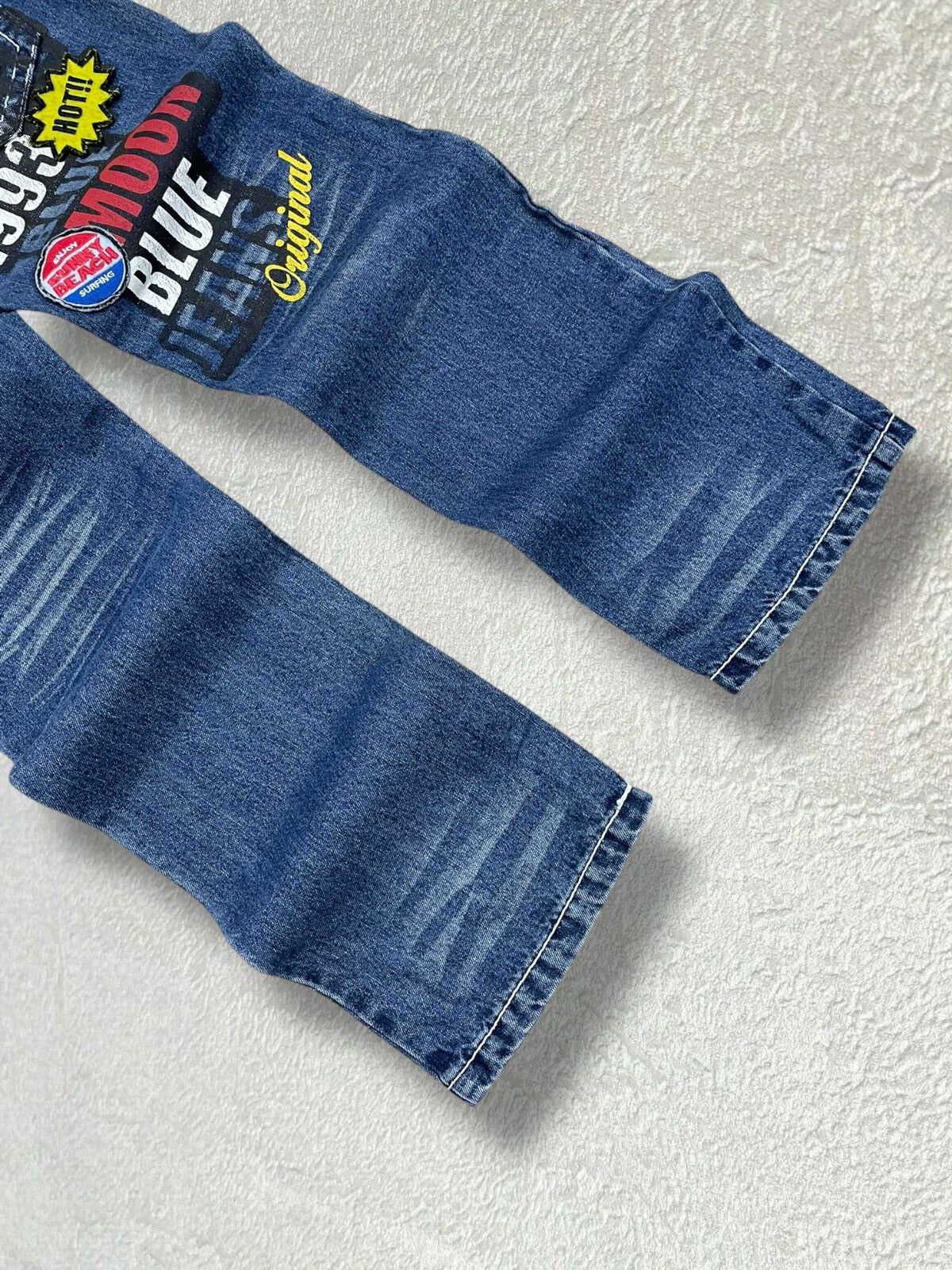 Japanese Brand Vintage 1990s Japan Designer Blue Moon Blue Surf Girl Denim Size US 29 - 2 Thumbnail