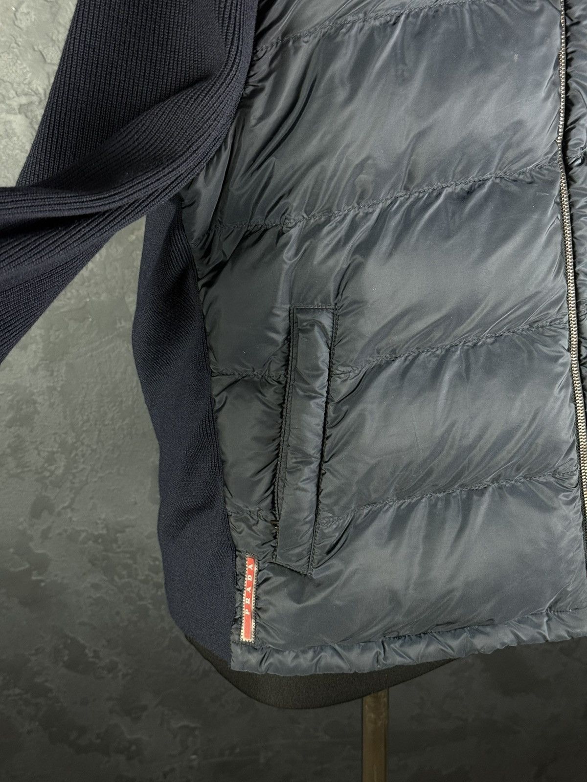 Prada Prada Red Tab Designer Down Puffer Jacket Wool Nylon Men’s Size US M / EU 48-50 / 2 - 10 Thumbnail