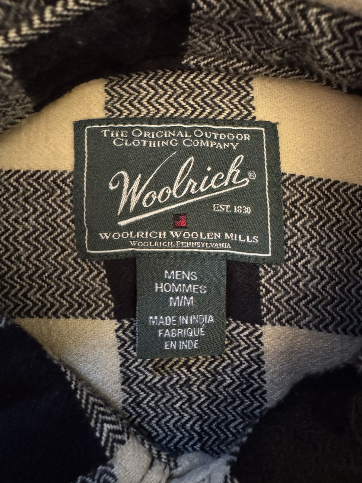 Woolrich Woolen Mills Woolrich Black & Cream Flannel Size US M / EU 48-50 / 2 - 7 Thumbnail