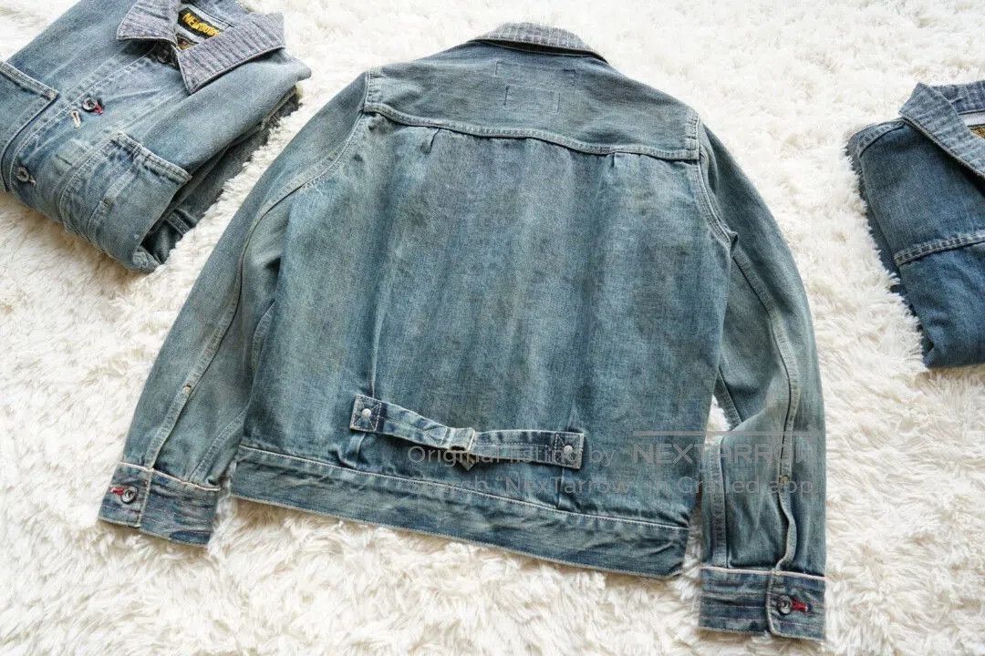 Neighborhood Blue Denim Jacket with Distressed Finish - Size S. Size US S / EU 44-46 / 1 - 6 Thumbnail