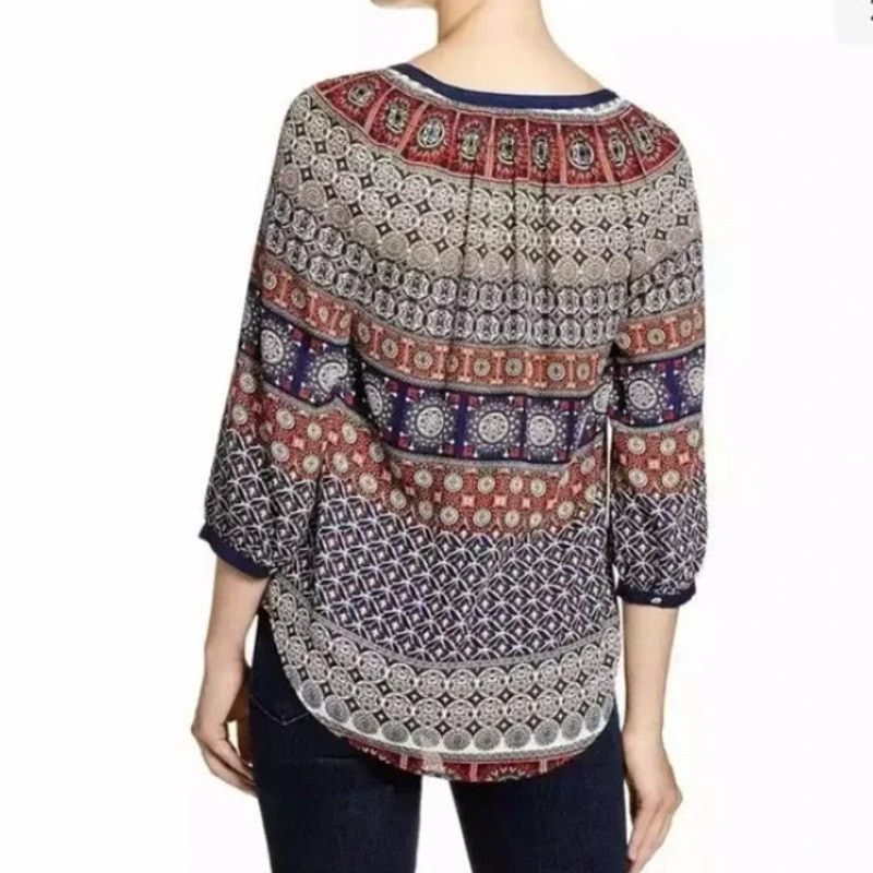 Other Wilcox Tie Neck Blouse - Stitch Fix 3/4 Sleeve Boho Top Size S / US 4 / IT 40 - 6 Thumbnail