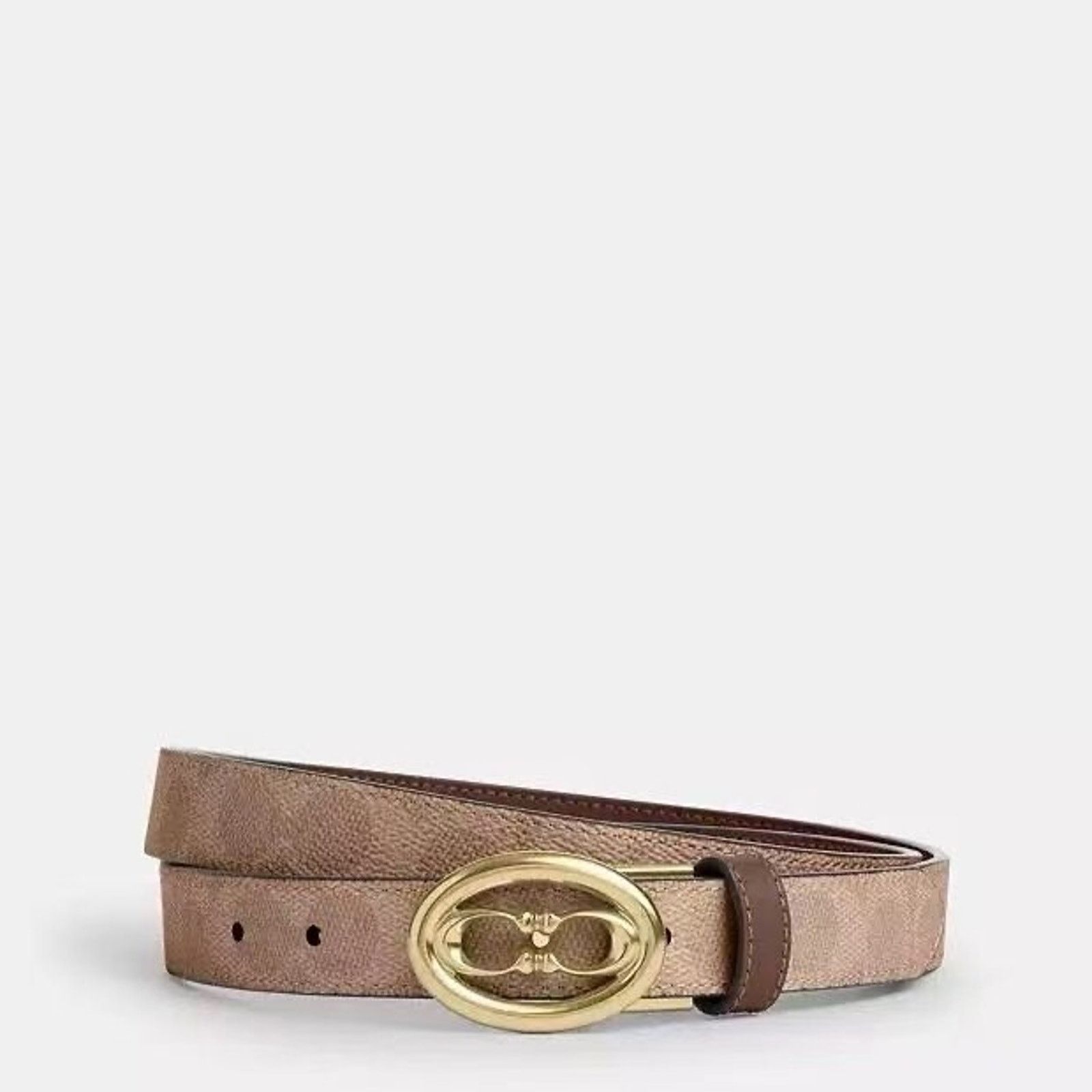 Coach NWT Coach Signature Cut To Size Belt 25 Mm CZ196 Tan Brown Size ONE SIZE - 3 Thumbnail