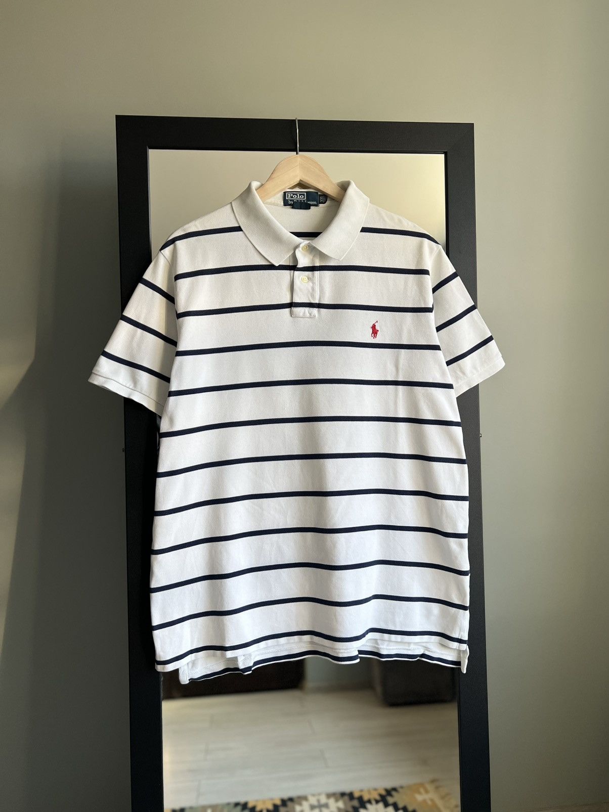 Other Vintage 90’s Polo Ralph Lauren Striped Polo T-shirt Size US XXL / EU 58 / 5 - 1 Thumbnail
