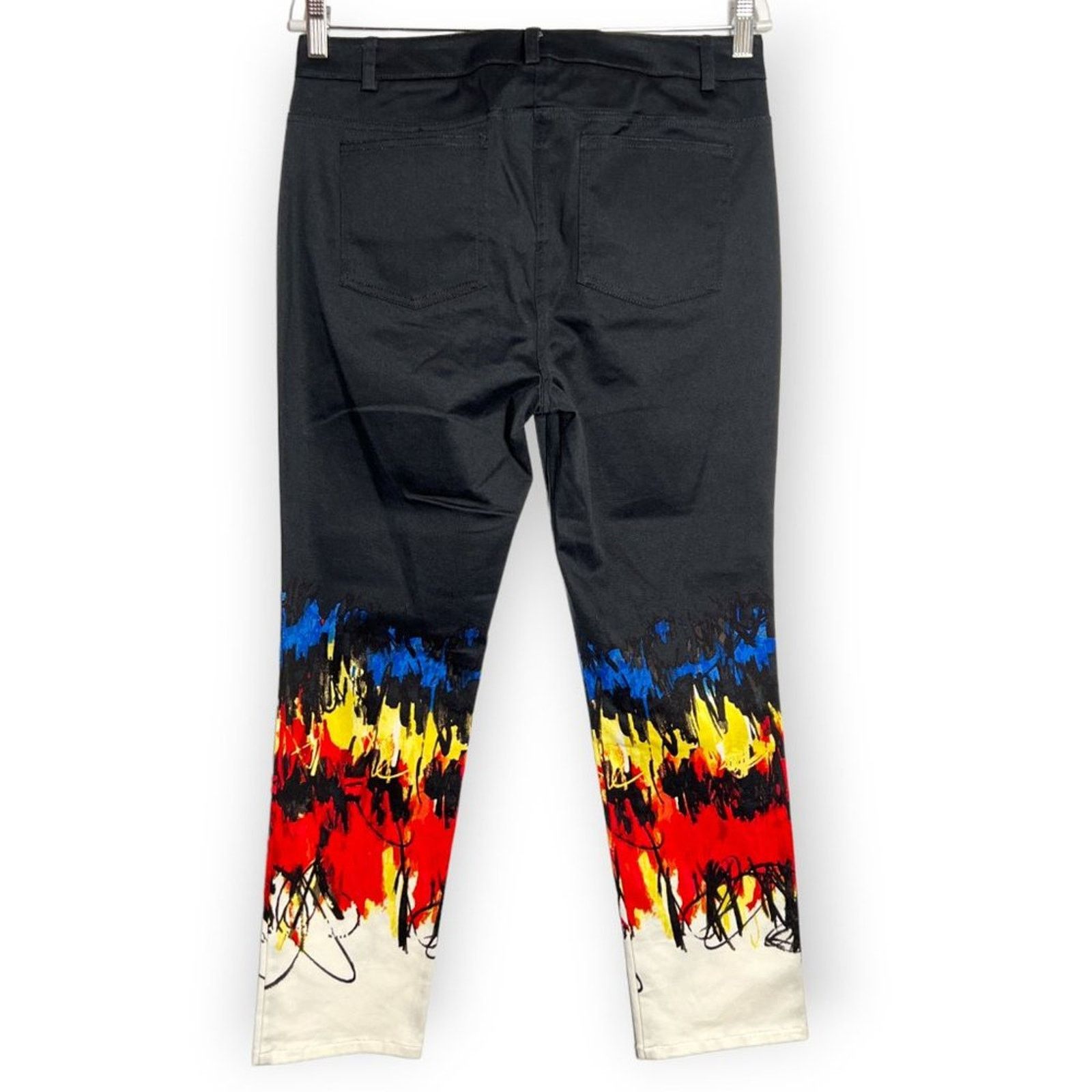 Other Worth New York Alana Pant Black Graffiti Stripe Size 6 NWT Size 28" / US 6 / IT 42 - 2 Thumbnail