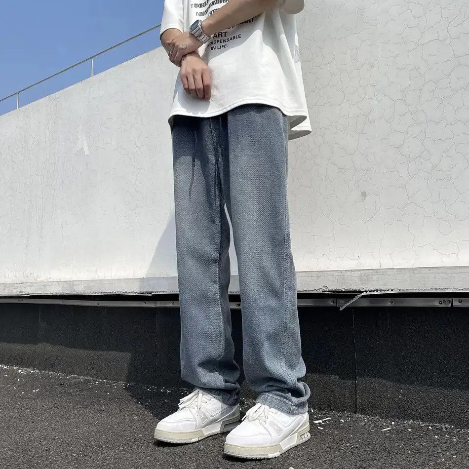 Japanese Brand Retro loose wide leg straight leg jeans Size US 32 / EU 48 - 4 Thumbnail