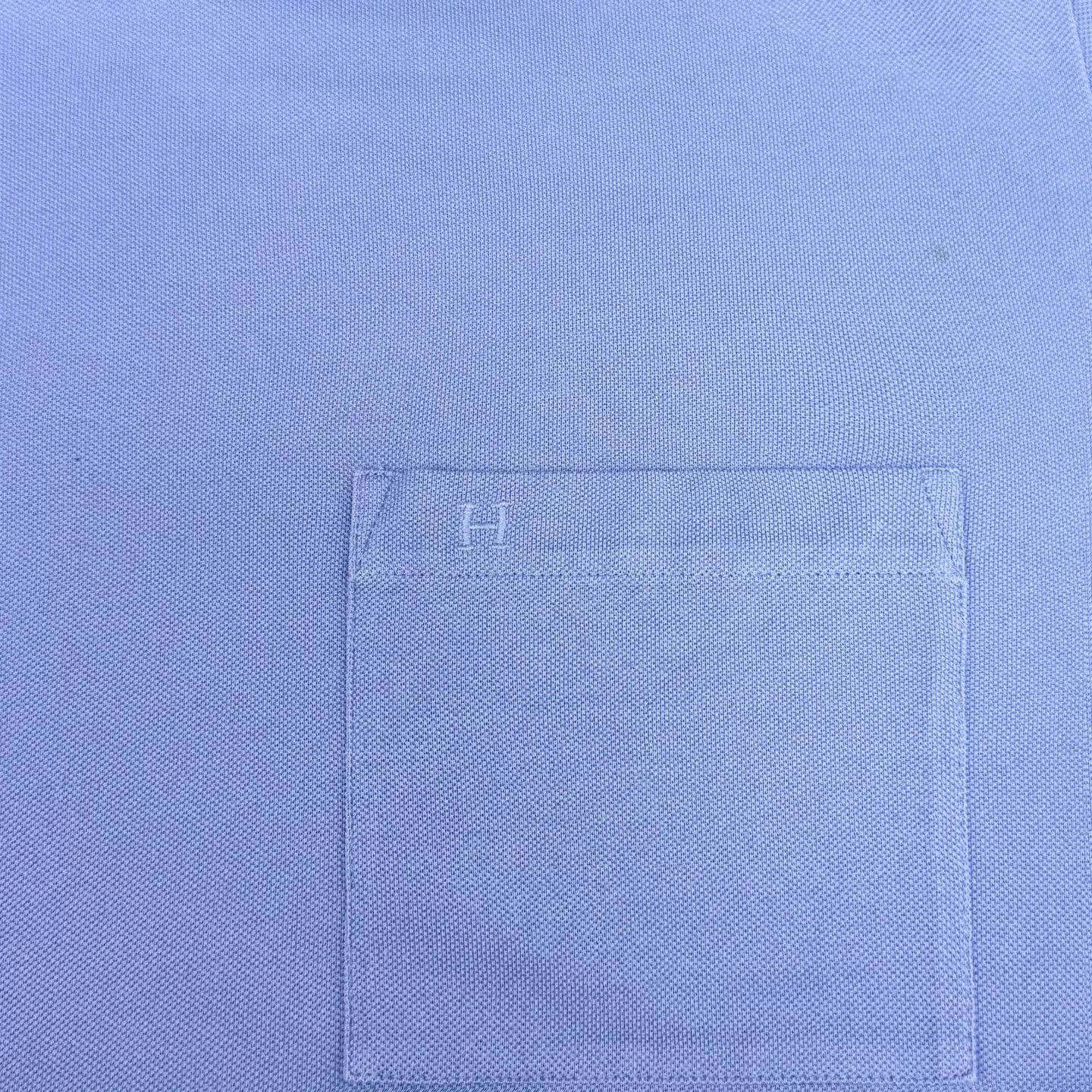 Hermes Hermes Light Blue H Logo Chest Pocket SS Unisex L Size US L / EU 52-54 / 3 - 4 Thumbnail
