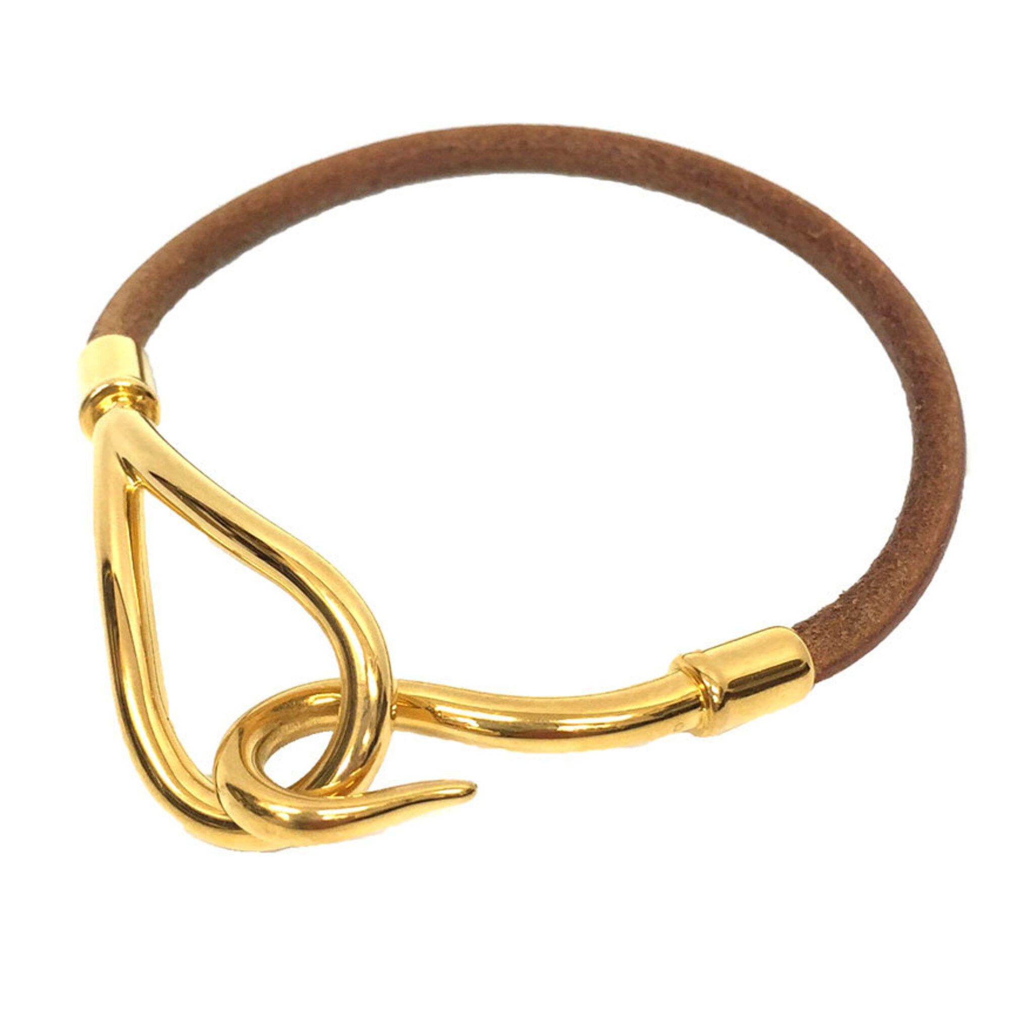 Hermes Hermes Jumbo Bracelet, Single Strand, Camel Brown x Gold Leather, Men's & Women's Size ONE SIZE - 1 Thumbnail