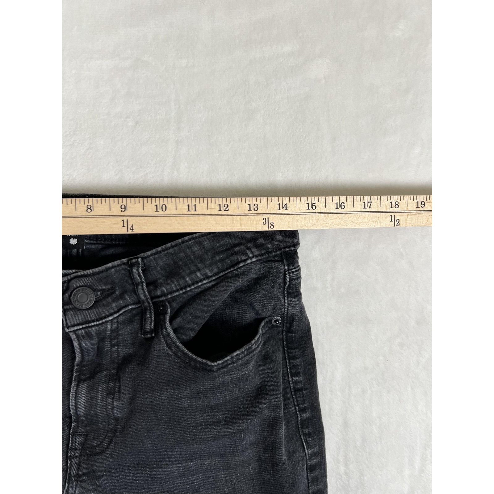 Lucky Brand Lucky Brand Jeans Womens 6 28 Black Dark Wash Frayed Hem Ank Size 28" / US 6 / IT 42 - 4 Thumbnail