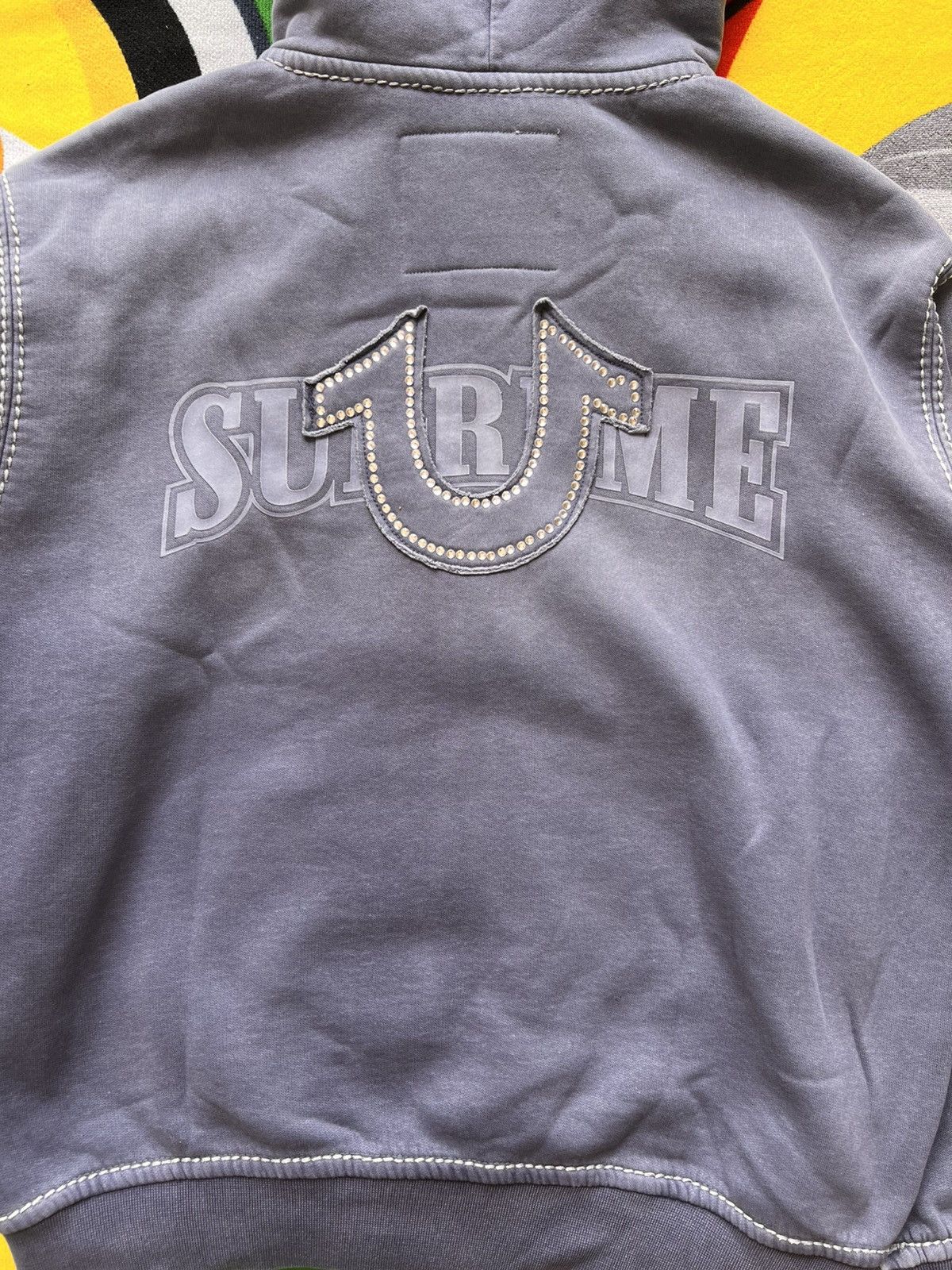 Supreme × True Religion Supreme x True Religion Zip-Up Hoodie blue Indigo rhinestone Size US M / EU 48-50 / 2 - 23 Thumbnail