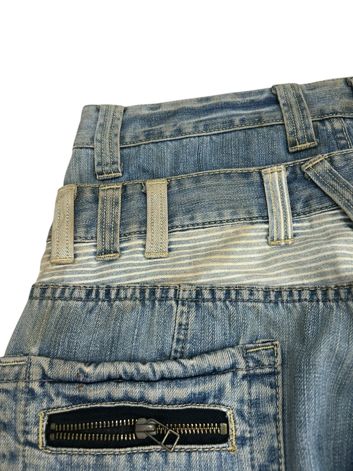 Le Grande Bleu (L.G.B.) Dominate Handcrafted Jean Japan Double Waist Dirty Distress Size US 31 - 19 Thumbnail