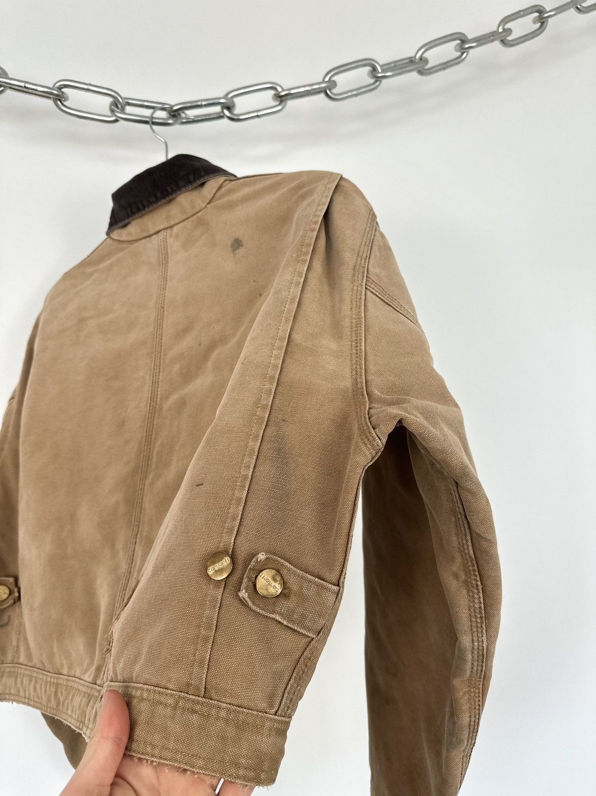 Carhartt Vintage 80s Carhartt USA Cropped Boxy Distressed Rare Jacket Size US S / EU 44-46 / 1 - 16 Thumbnail