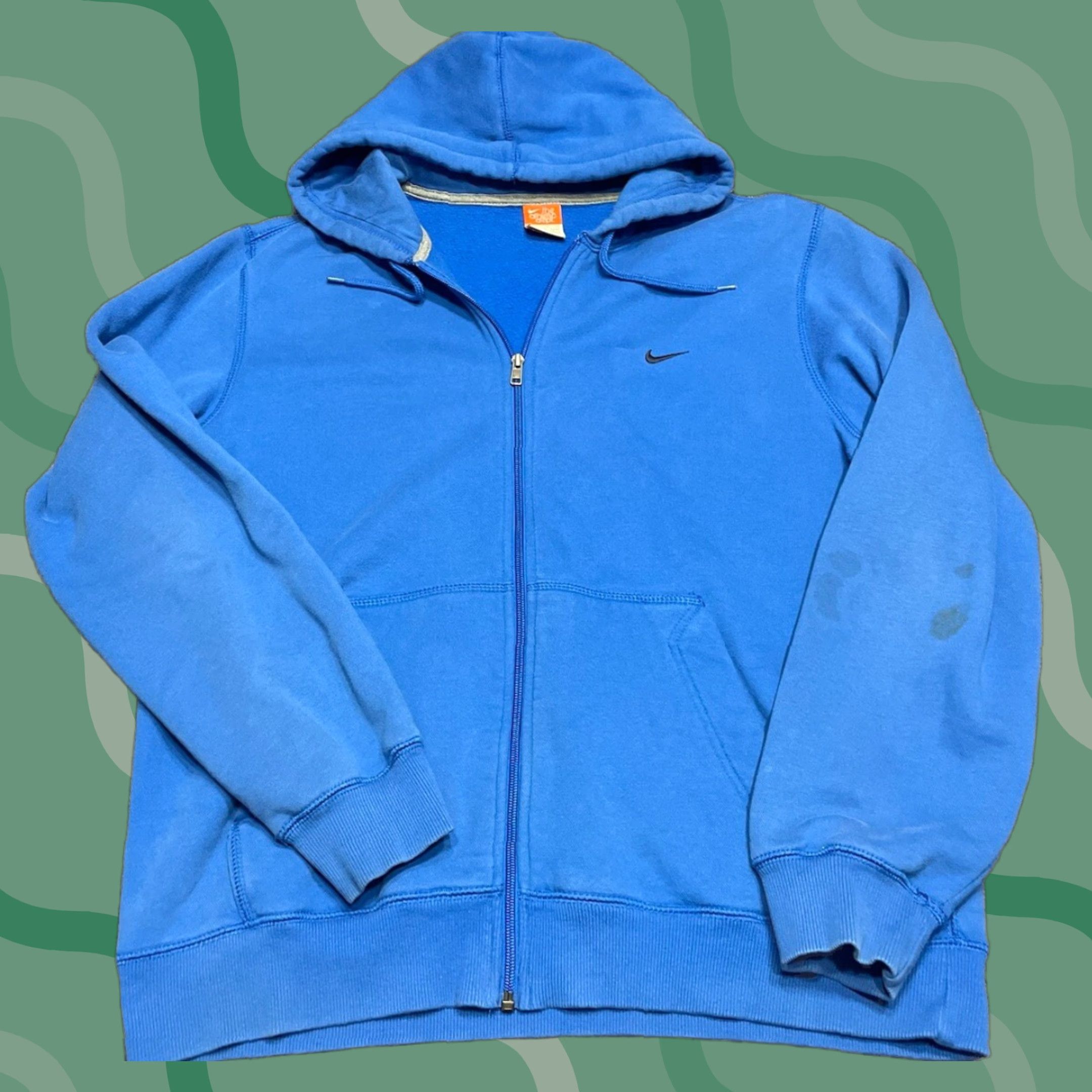 Nike VINTAGE Nike Hoodie Sweatshirt Mens XL Full Zip Swoosh Y2K Tag VTG H4 Size US XL / EU 56 / 4 - 1 Thumbnail