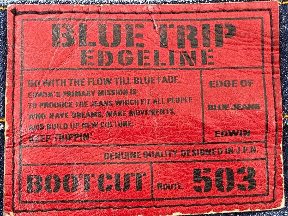 Edwin Edwin Blue Wash Whiskered Style Flare Jeans Size US 30 / EU 46 - 13 Thumbnail