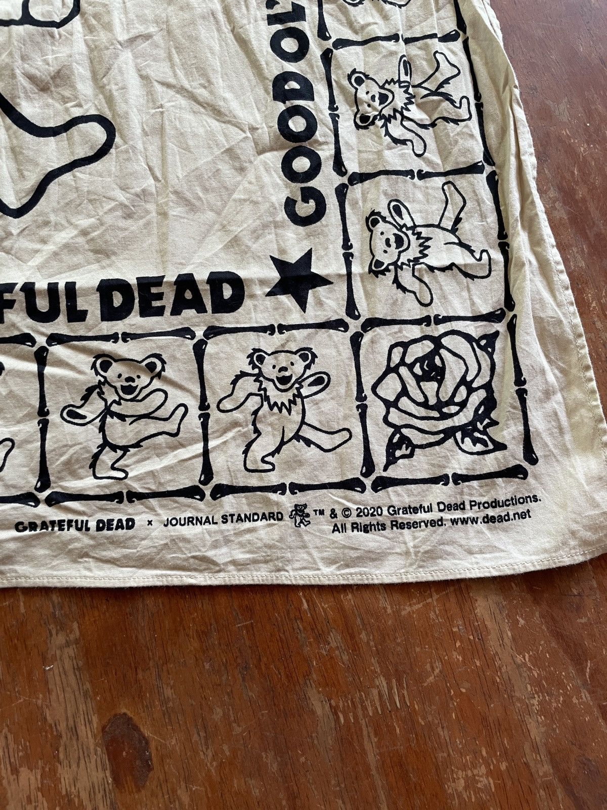 Grateful Dead × Japanese Brand × Journal Standard Grateful Dead band X Journal Standard Japan Big Logo 20”X20” Size ONE SIZE - 4 Thumbnail