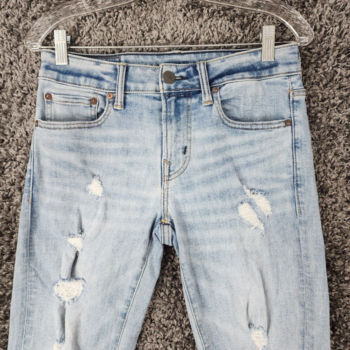 Men's Light Wash Stacked Skinny Jeans