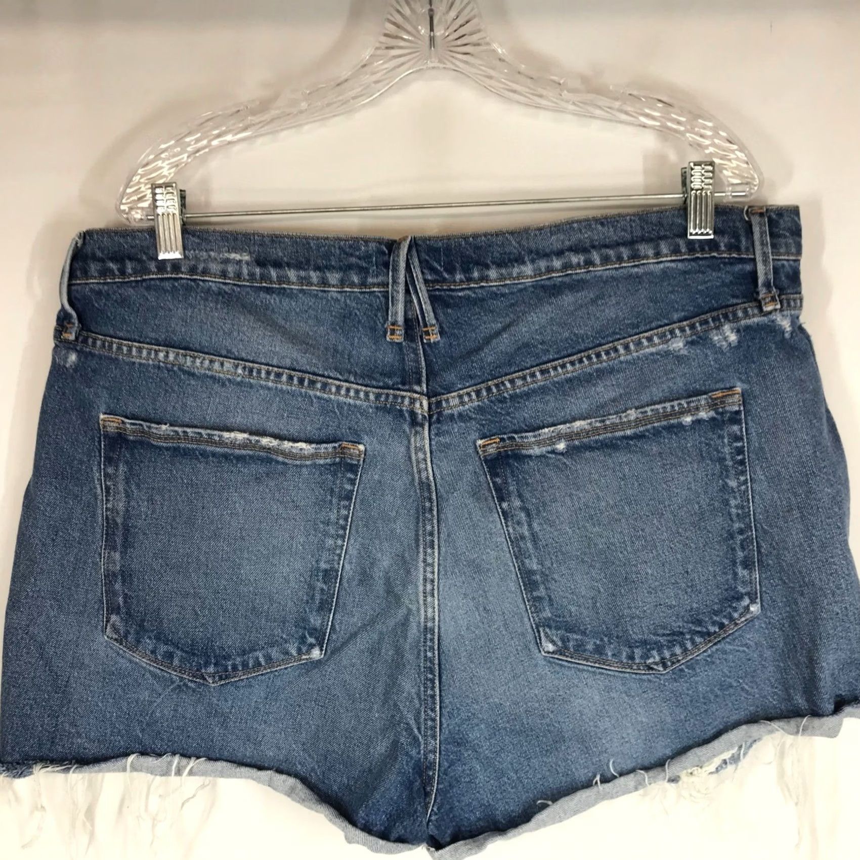 Good American Good American Bombshell Blue Distressed Denim Cut Off Shorts Womens Size 15 Size 25" / US 0 / IT 36 - 5 Thumbnail