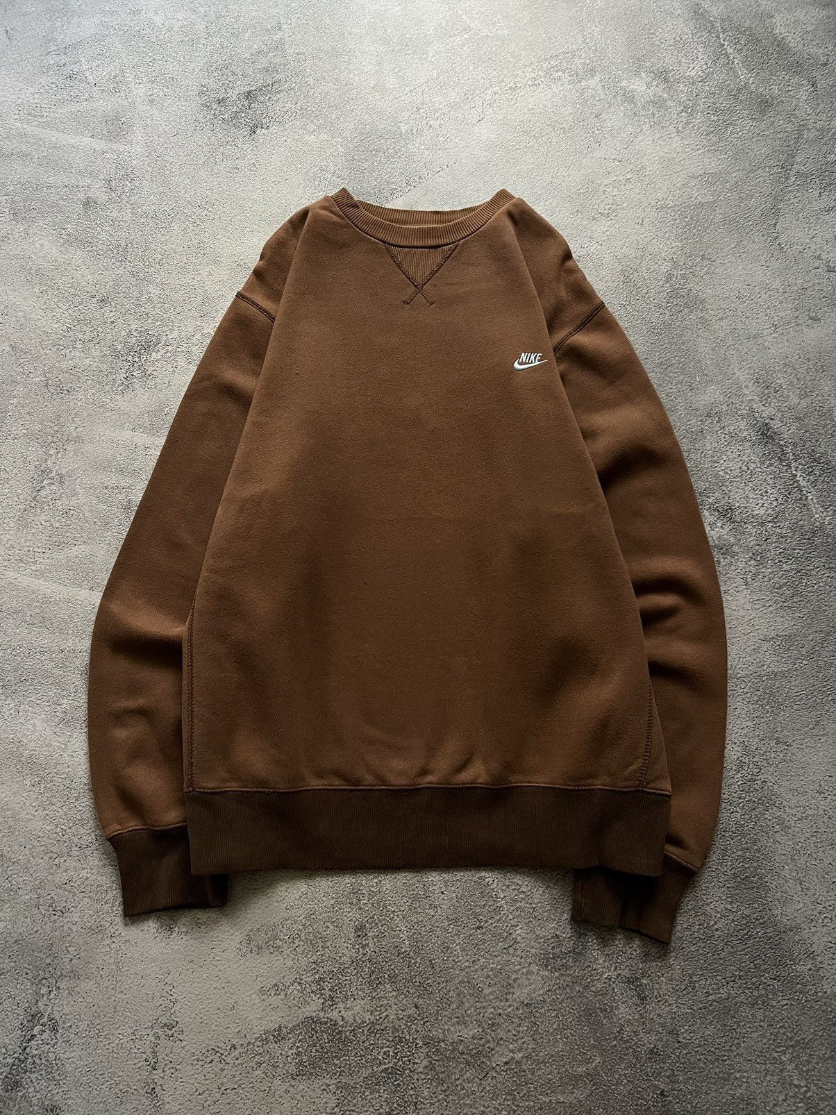 Nike × Vintage Vintage Y2k Nike Brown🤎 Rare Hype Sweatshirt 00’s Size US XL / EU 56 / 4 - 2 Thumbnail
